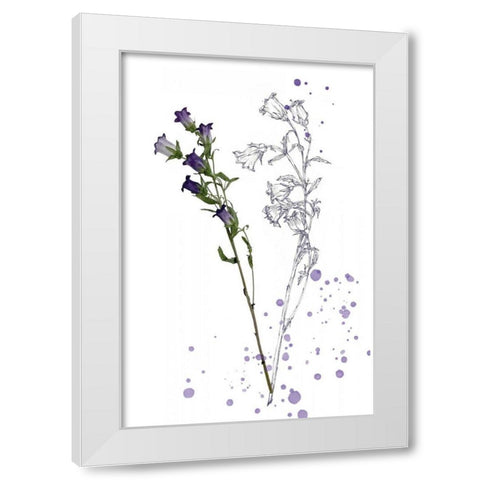 Botany Flower II White Modern Wood Framed Art Print by Wang, Melissa