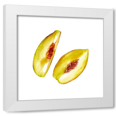 Love Me Fruit V White Modern Wood Framed Art Print by Wang, Melissa