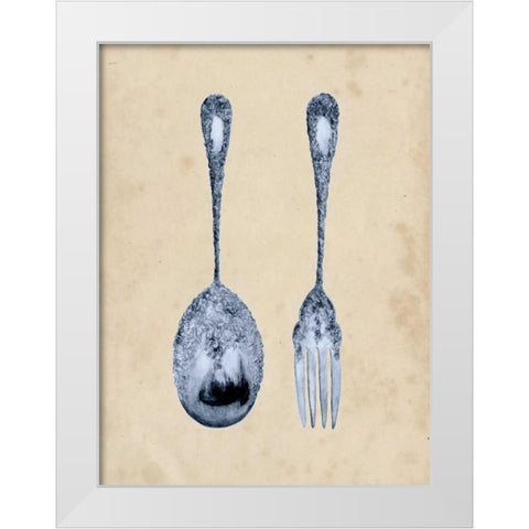 Antique Utensils III White Modern Wood Framed Art Print by Wang, Melissa