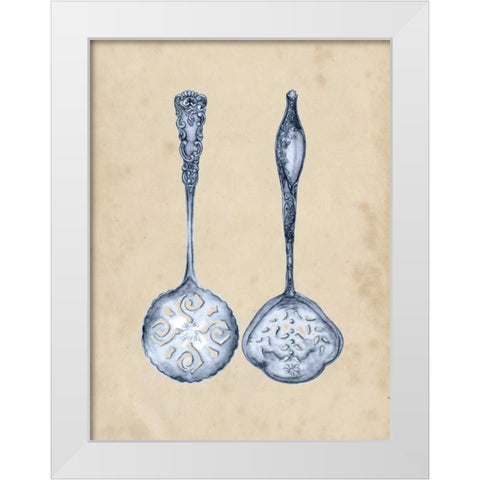 Antique Utensils IV White Modern Wood Framed Art Print by Wang, Melissa