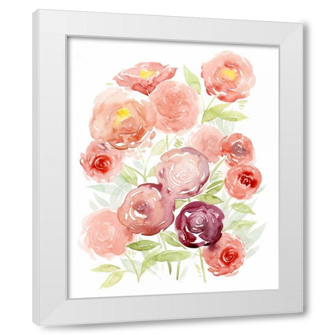 Rosen Garden I White Modern Wood Framed Art Print by Popp, Grace