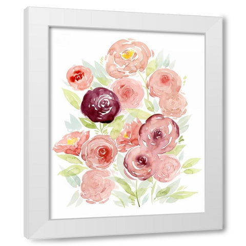 Rosen Garden II White Modern Wood Framed Art Print by Popp, Grace