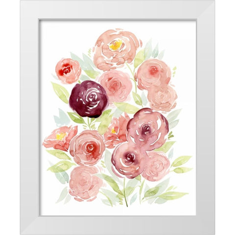 Rosen Garden II White Modern Wood Framed Art Print by Popp, Grace