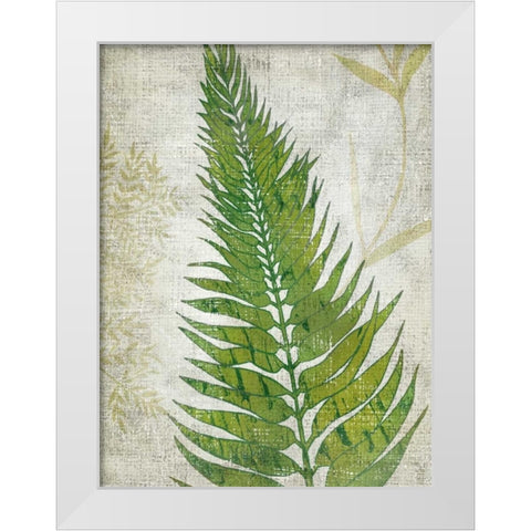 Frond II White Modern Wood Framed Art Print by Zarris, Chariklia