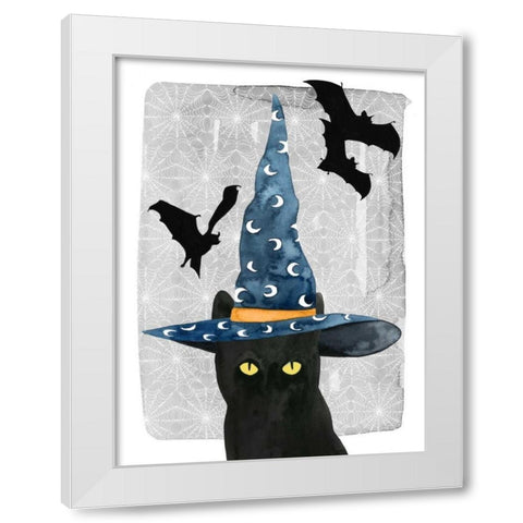 Black Cat II White Modern Wood Framed Art Print by Popp, Grace