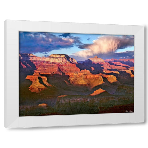 Canyon View III White Modern Wood Framed Art Print by Drost, David