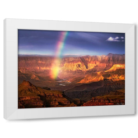 Canyon View IV White Modern Wood Framed Art Print by Drost, David