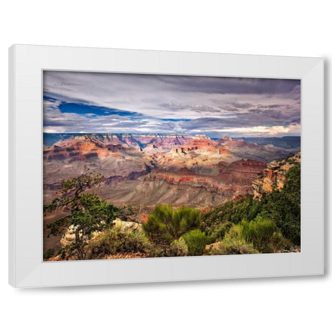 Canyon View VI White Modern Wood Framed Art Print by Drost, David