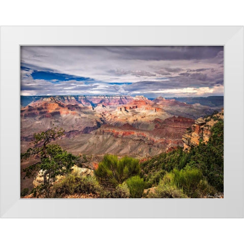 Canyon View VI White Modern Wood Framed Art Print by Drost, David