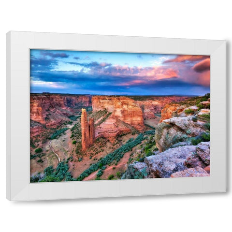 Canyon View VIII White Modern Wood Framed Art Print by Drost, David