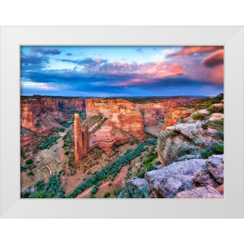 Canyon View VIII White Modern Wood Framed Art Print by Drost, David