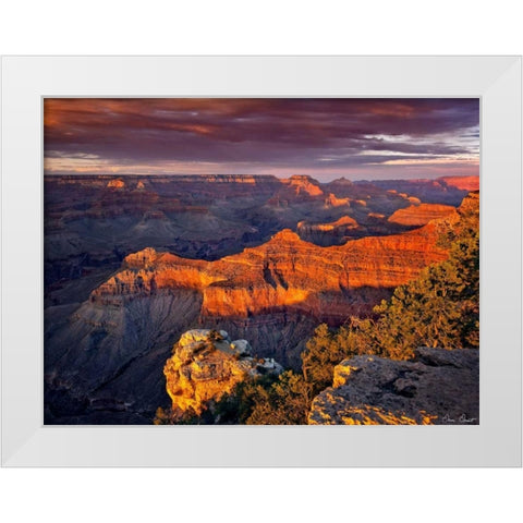 Canyon View X White Modern Wood Framed Art Print by Drost, David
