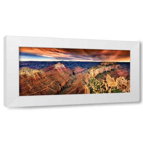 Canyon View XII White Modern Wood Framed Art Print by Drost, David