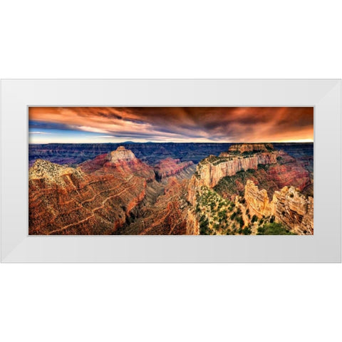 Canyon View XII White Modern Wood Framed Art Print by Drost, David