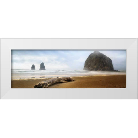 From Cannon Beach II White Modern Wood Framed Art Print by Drost, David
