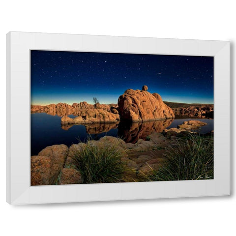 Lake Canyon View I White Modern Wood Framed Art Print by Drost, David