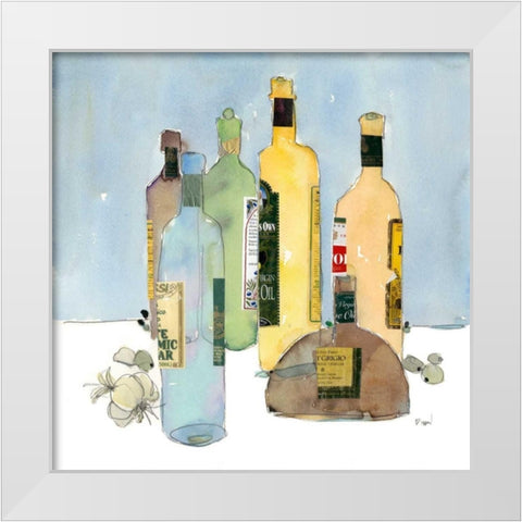 Garlic and Oil II White Modern Wood Framed Art Print by Dixon, Samuel