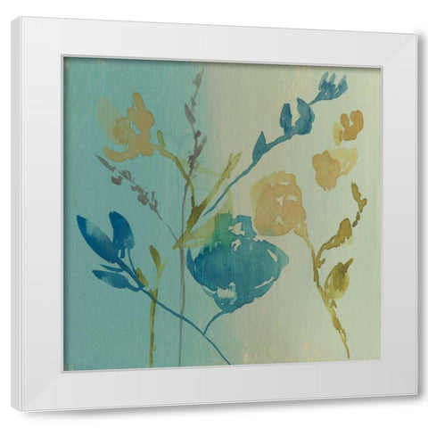 Spa and Sage Bouquet II White Modern Wood Framed Art Print by Goldberger, Jennifer