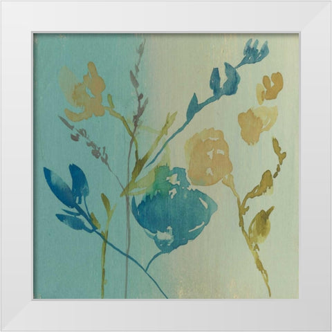 Spa and Sage Bouquet II White Modern Wood Framed Art Print by Goldberger, Jennifer