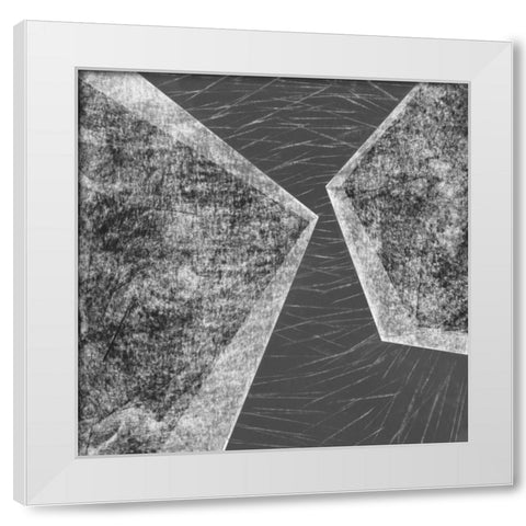 Orchestrated Geometry III White Modern Wood Framed Art Print by Chandler, Sharon