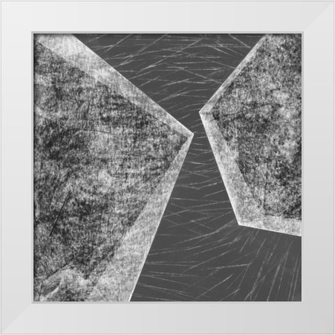Orchestrated Geometry III White Modern Wood Framed Art Print by Chandler, Sharon