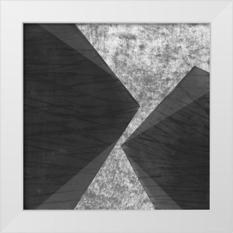 Orchestrated Geometry V White Modern Wood Framed Art Print by Chandler, Sharon