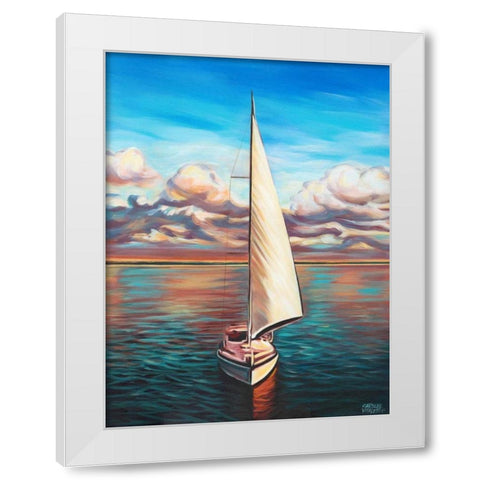 Sunset Cruise II White Modern Wood Framed Art Print by Vitaletti, Carolee