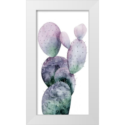 Purple Cactus I White Modern Wood Framed Art Print by Popp, Grace