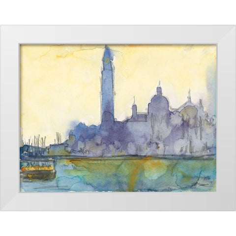 Custom Venice Watercolors VI White Modern Wood Framed Art Print by Dixon, Samuel