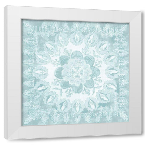 Spa Batik Rosette I White Modern Wood Framed Art Print by Zarris, Chariklia