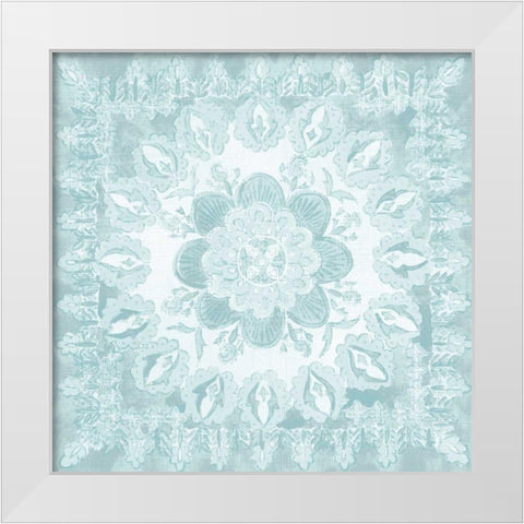 Spa Batik Rosette I White Modern Wood Framed Art Print by Zarris, Chariklia