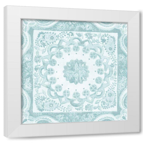 Spa Batik Rosette II White Modern Wood Framed Art Print by Zarris, Chariklia