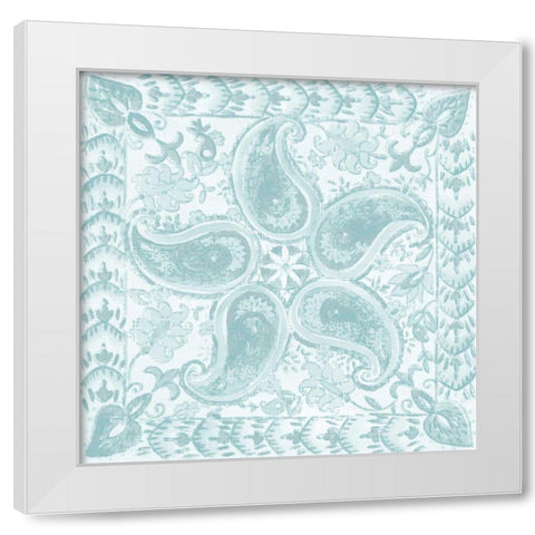 Spa Batik Rosette III White Modern Wood Framed Art Print by Zarris, Chariklia