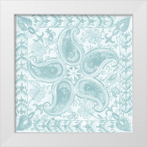 Spa Batik Rosette III White Modern Wood Framed Art Print by Zarris, Chariklia