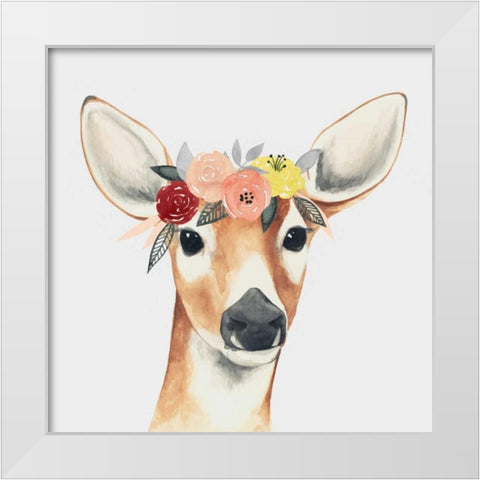 Flower Crown Forester I White Modern Wood Framed Art Print by Popp, Grace