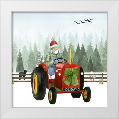 Country Santa I White Modern Wood Framed Art Print by Popp, Grace
