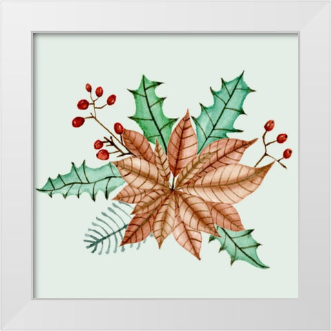 Christmas Wish I White Modern Wood Framed Art Print by Wang, Melissa