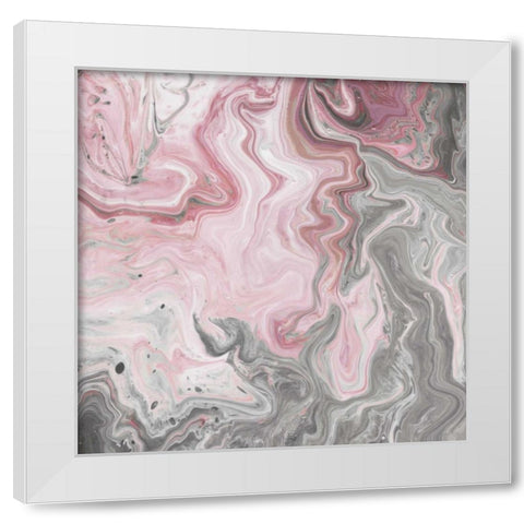 Blush Minerals I White Modern Wood Framed Art Print by Fagalde, Jarman