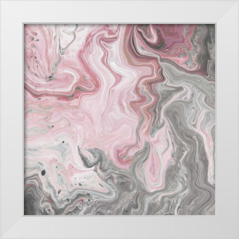 Blush Minerals I White Modern Wood Framed Art Print by Fagalde, Jarman