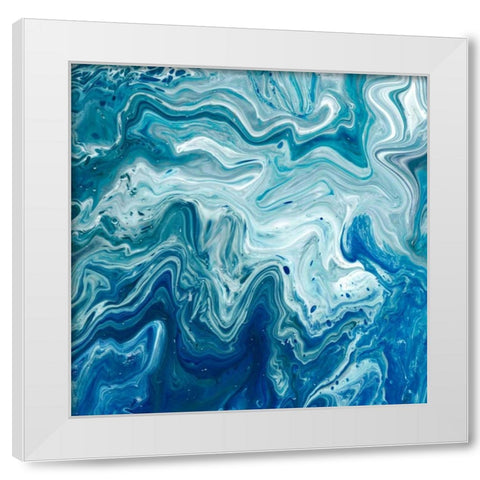 Indigo Minerals I White Modern Wood Framed Art Print by Fagalde, Jarman