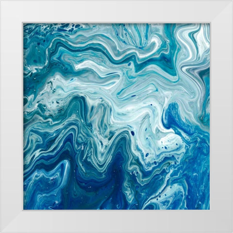 Indigo Minerals I White Modern Wood Framed Art Print by Fagalde, Jarman