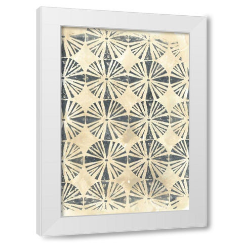 Ancient Textile I White Modern Wood Framed Art Print by Vess, June Erica