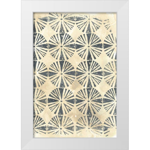 Ancient Textile I White Modern Wood Framed Art Print by Vess, June Erica
