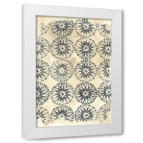 Ancient Textile II White Modern Wood Framed Art Print by Vess, June Erica