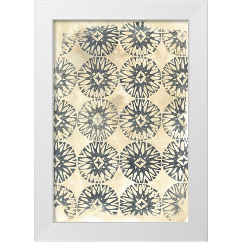 Ancient Textile II White Modern Wood Framed Art Print by Vess, June Erica