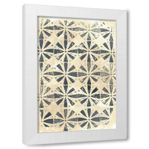 Ancient Textile III White Modern Wood Framed Art Print by Vess, June Erica