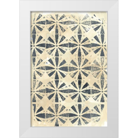 Ancient Textile III White Modern Wood Framed Art Print by Vess, June Erica