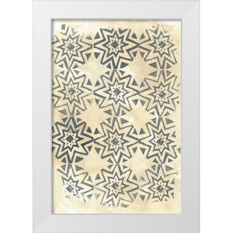 Ancient Textile IV White Modern Wood Framed Art Print by Vess, June Erica