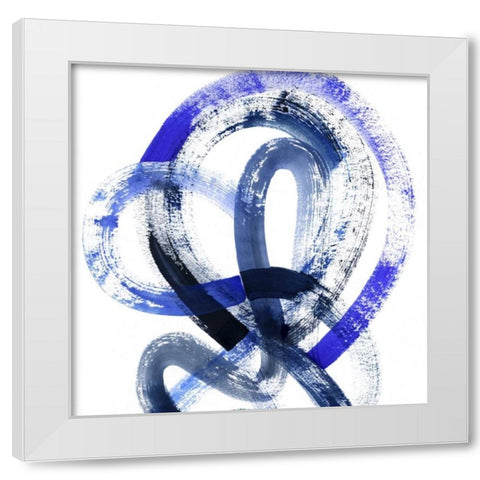 Blue Kinesis IV White Modern Wood Framed Art Print by Popp, Grace
