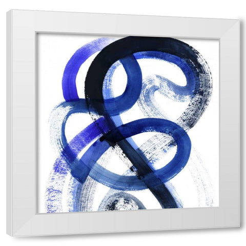 Blue Kinesis VI White Modern Wood Framed Art Print by Popp, Grace